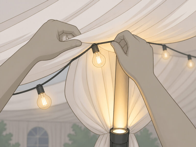 How To Decorate A Wedding Tent On A Budget With DIY Magic