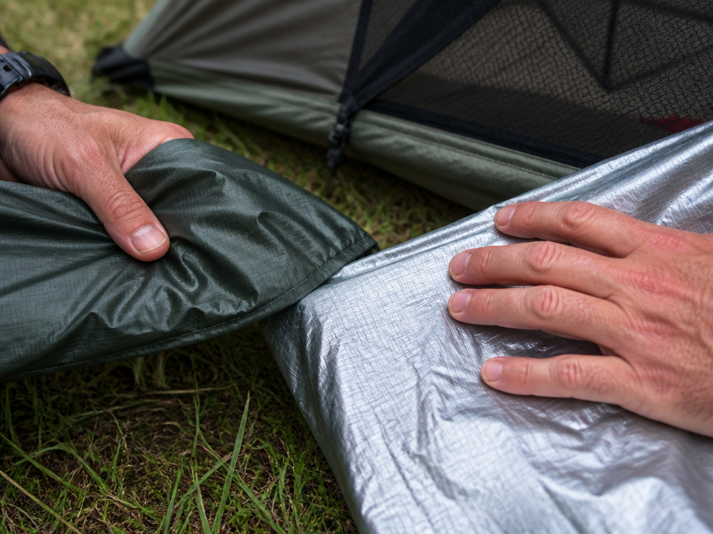 Comparison of dark versus reflective tent rainfly materials for cooling
